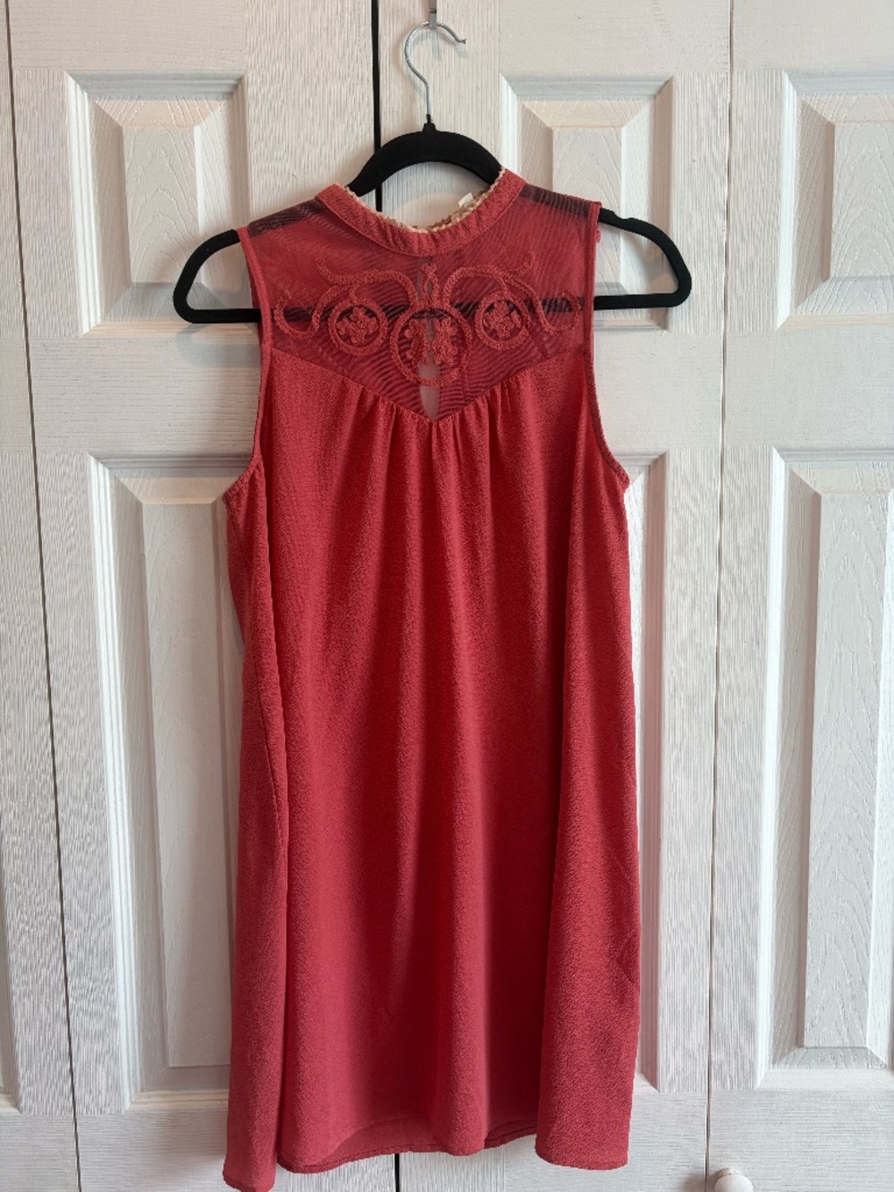 Pink Babydoll Dress with lace detailing